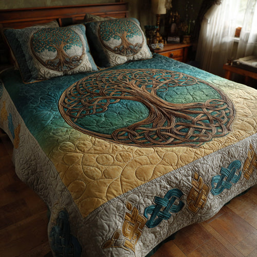 Celtic Tide 3-Piece Quilted Bedding Set NCU0VL3119