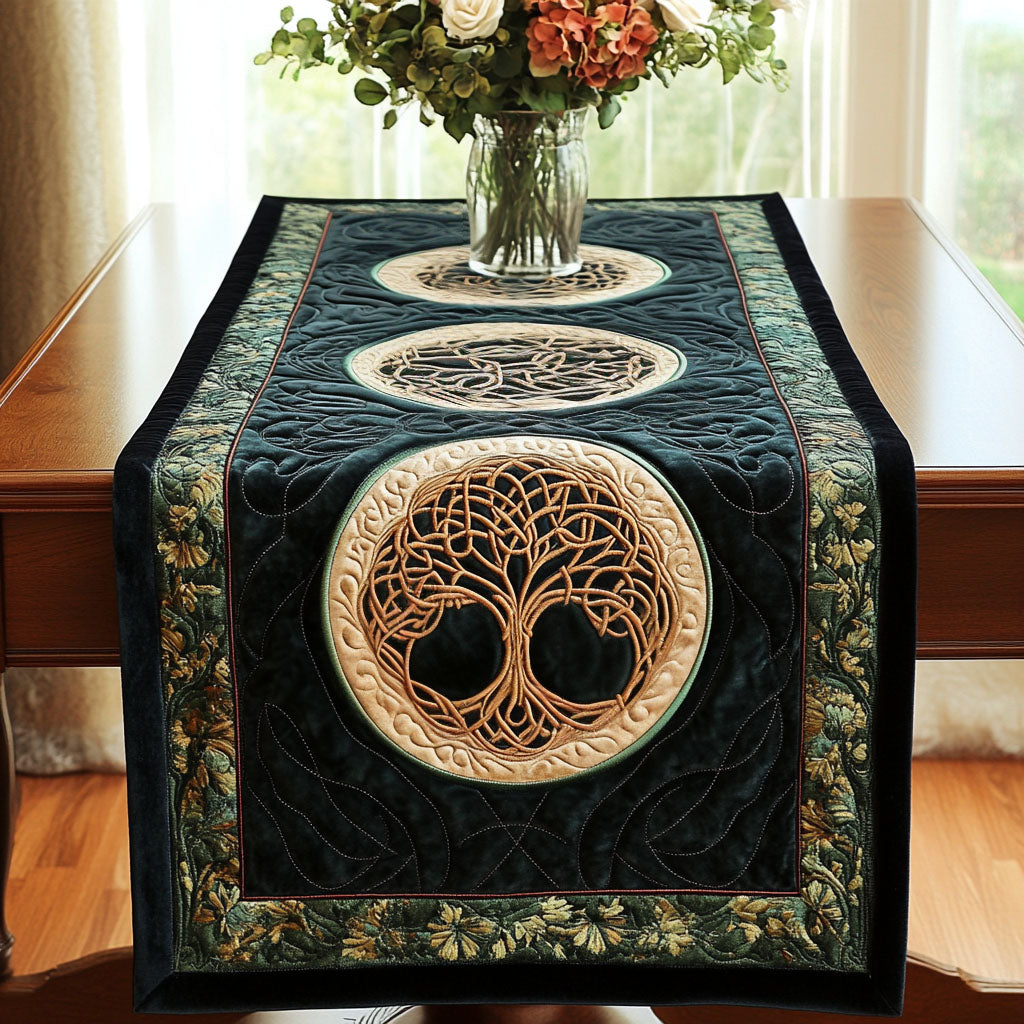 Celtic Tree Glow Quilted Table Runner NCU0NT4278