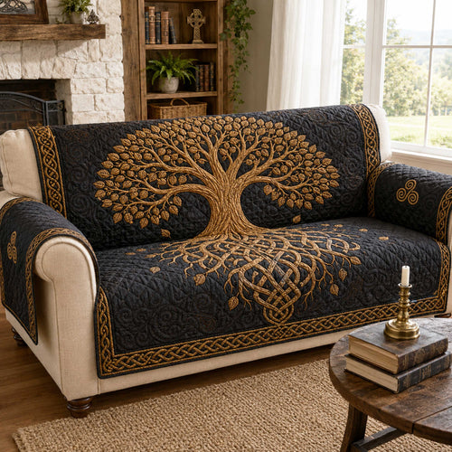 Celtic Tree Quilted Sofa Cover NCU0TD3160