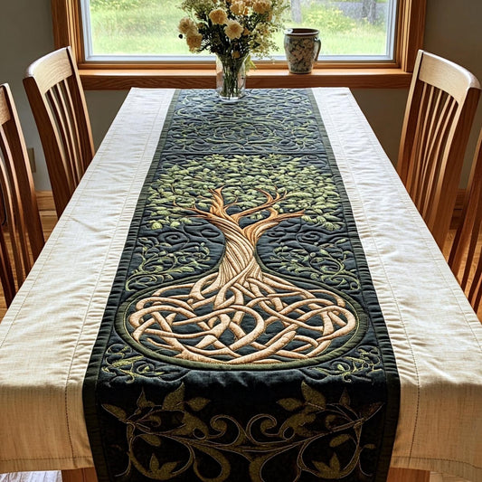 Celtic Tree Quilted Table Runner NCU0DV9309