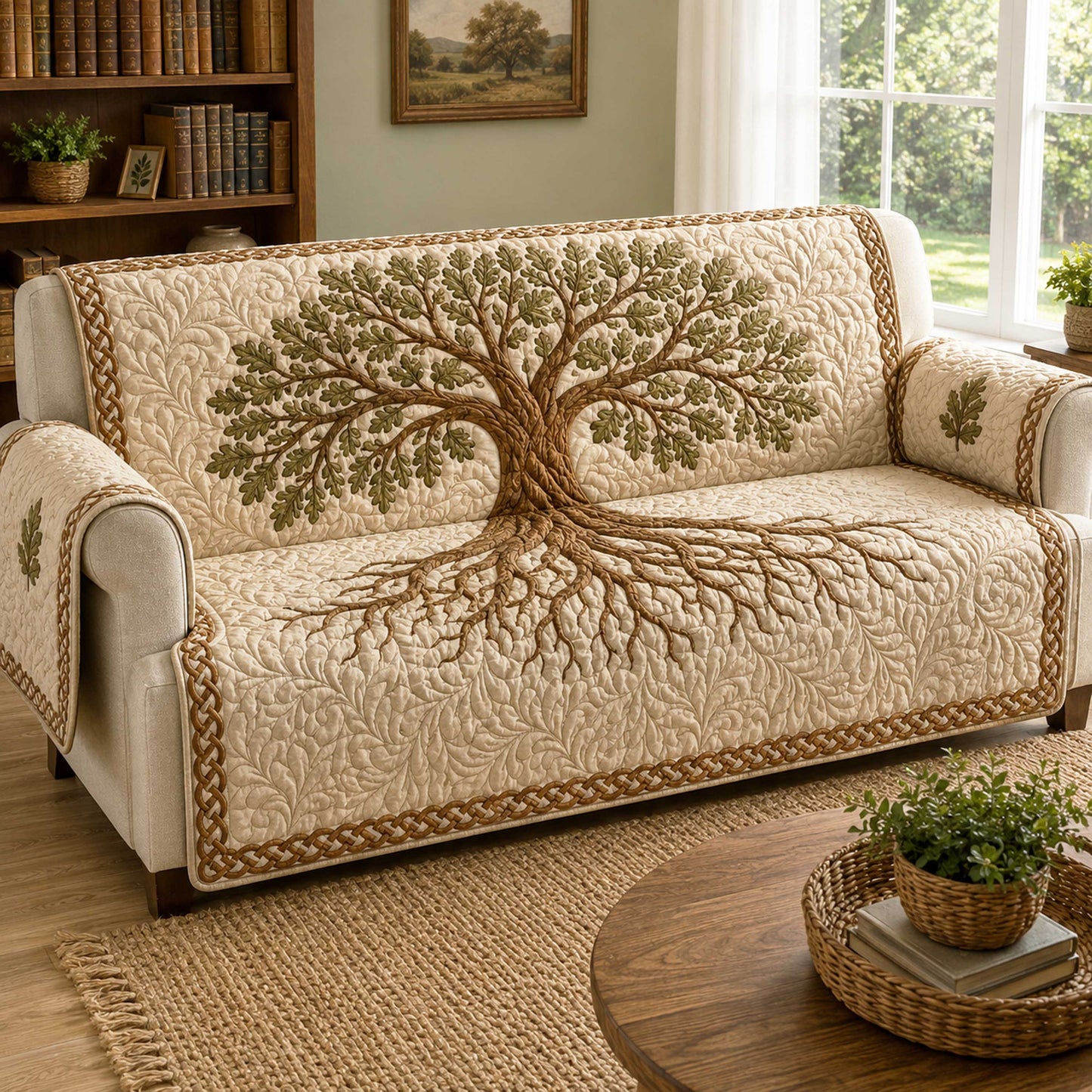 Celtic Wisdom Quilted Sofa Cover NCU0TD3176