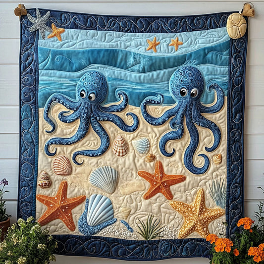 Cephalopod Dreams Quilted Blanket NCU0NT6997