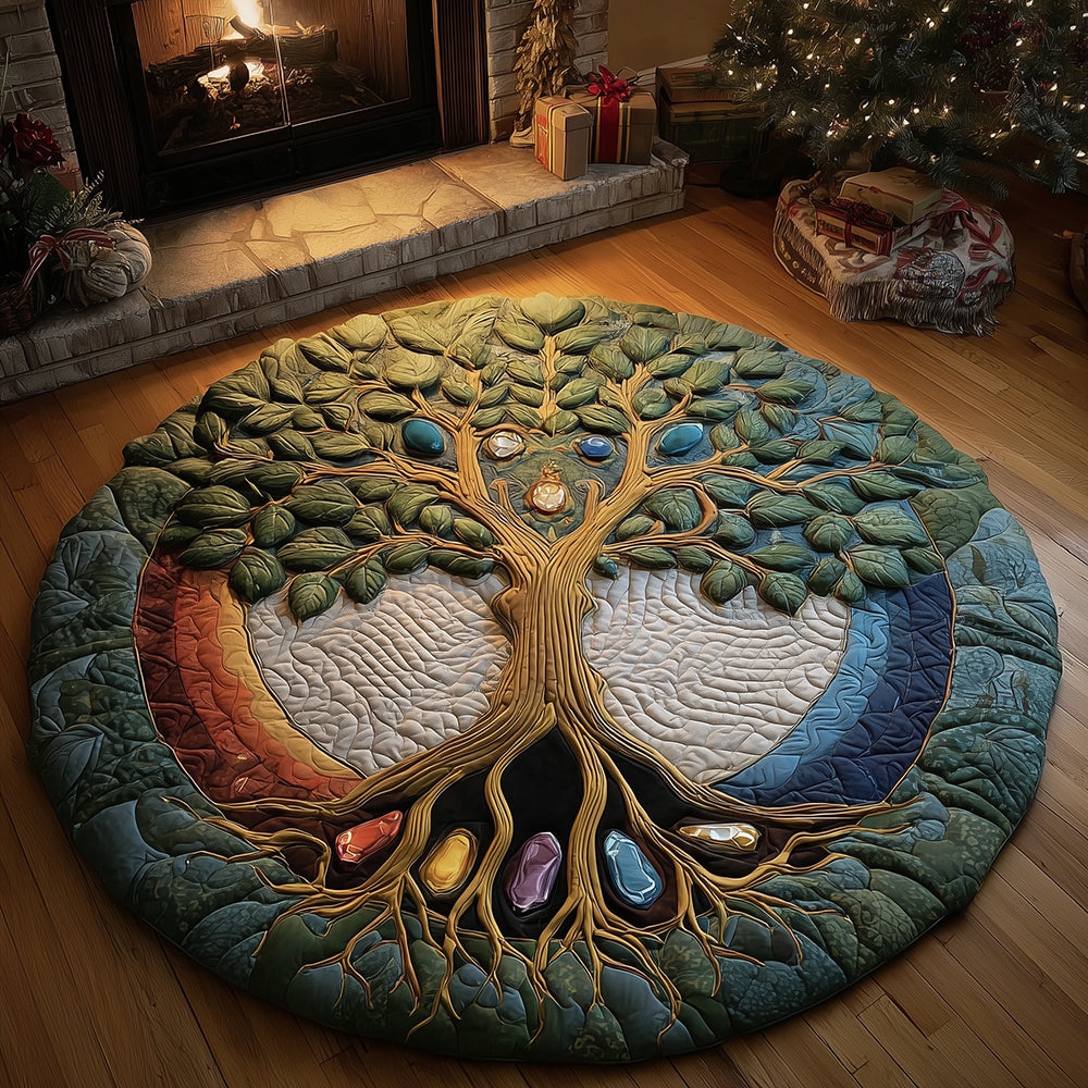 Chakra Flow Harmony Quilted Round Mat NCU0TH3317