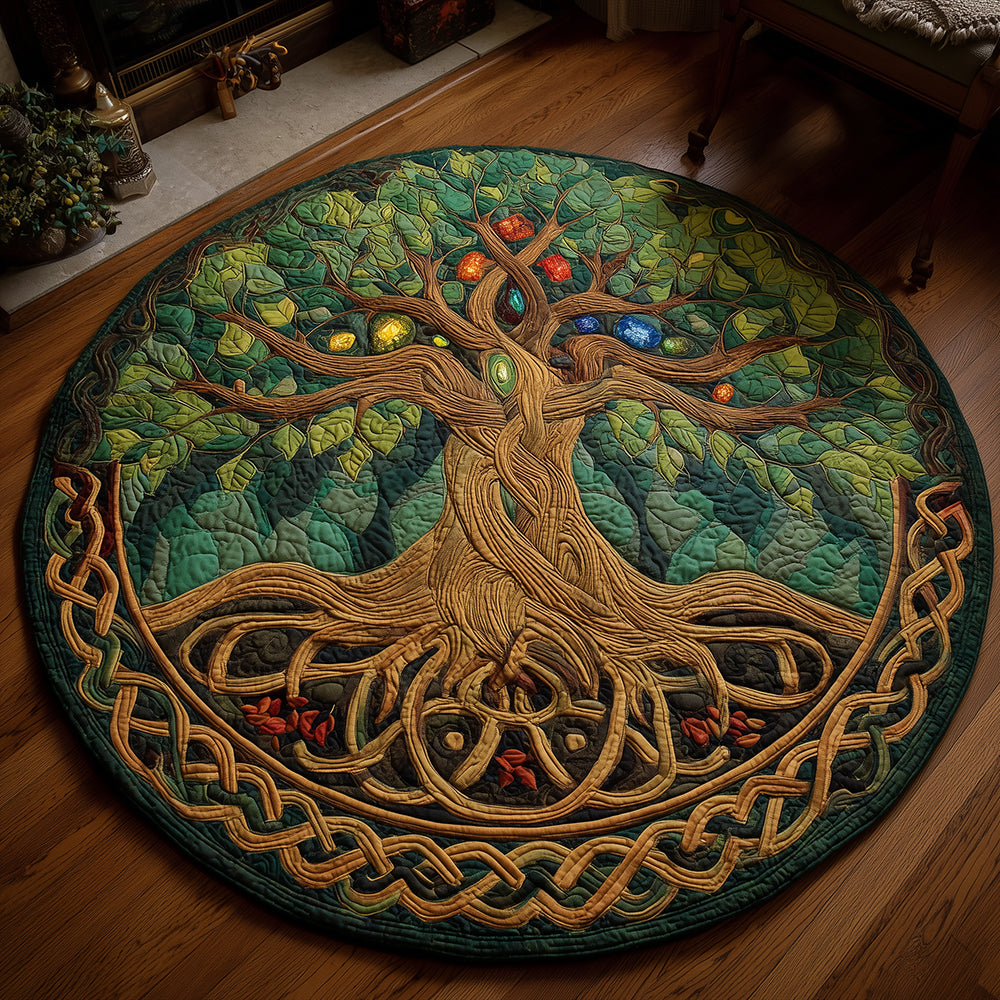 Chakra Life Circle Quilted Round Mat NCU0TH3318