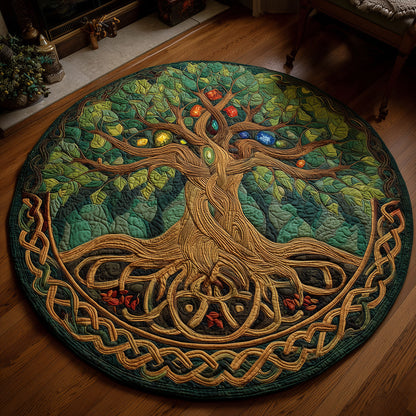 Chakra Life Circle Quilted Round Mat NCU0TH3318