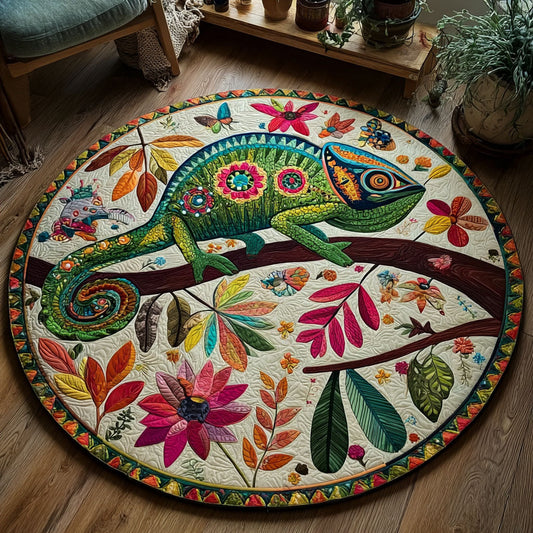 Chameleon Dream Quilted Round Mat NCU0PT7602