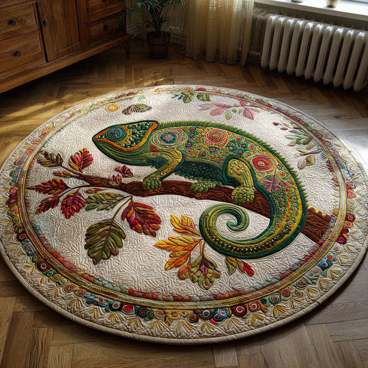 Chameleon Whimsy Quilted Round Mat NCU0PT7606