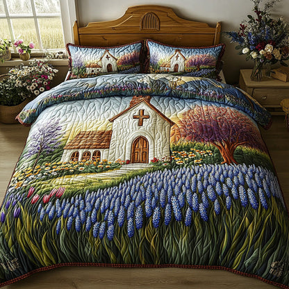 Chapel Bloom 3-Piece Quilted Bedding Set NCU0DV6555