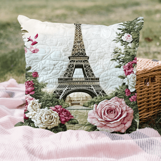 Charming Eiffel Quilted Pillow Case NCU0DV5392