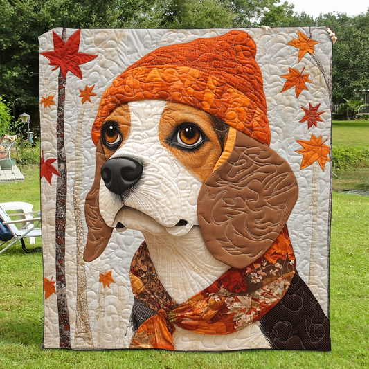 Charming Beagle Quilted Blanket NCU0VL424