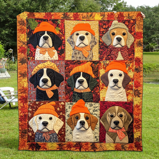 Charming Beagle Quilted Blanket NCU0VL434