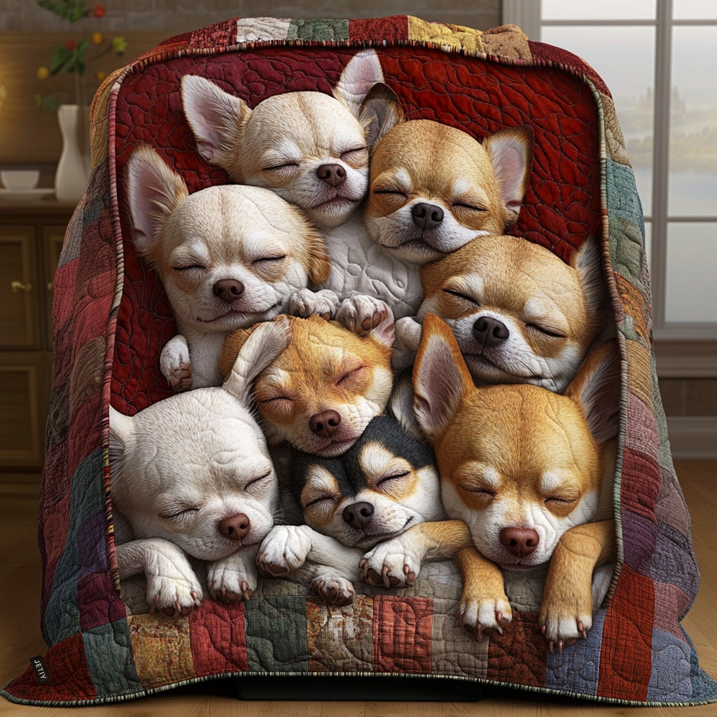 Charming Chihuahuas Quilted Blanket NCU0PT2330