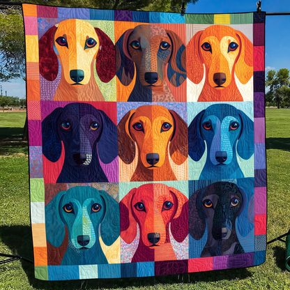 Charming Dachshund Quilted Blanket NCU0VL446