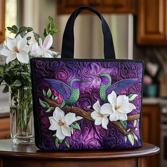 Charming Hummer Flight Quilted Tote Bag NCU0NT8478