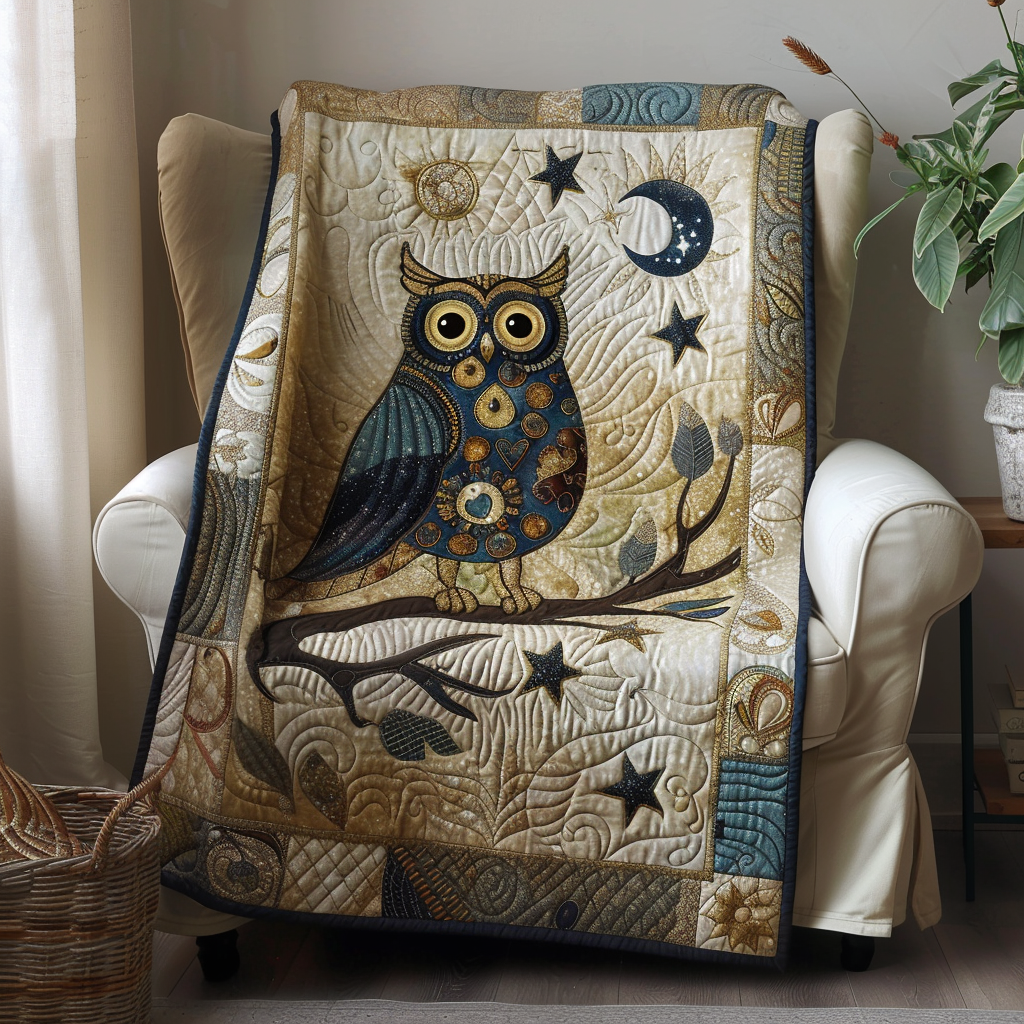 Charming Owl Quilted Blanket NCU0VL141