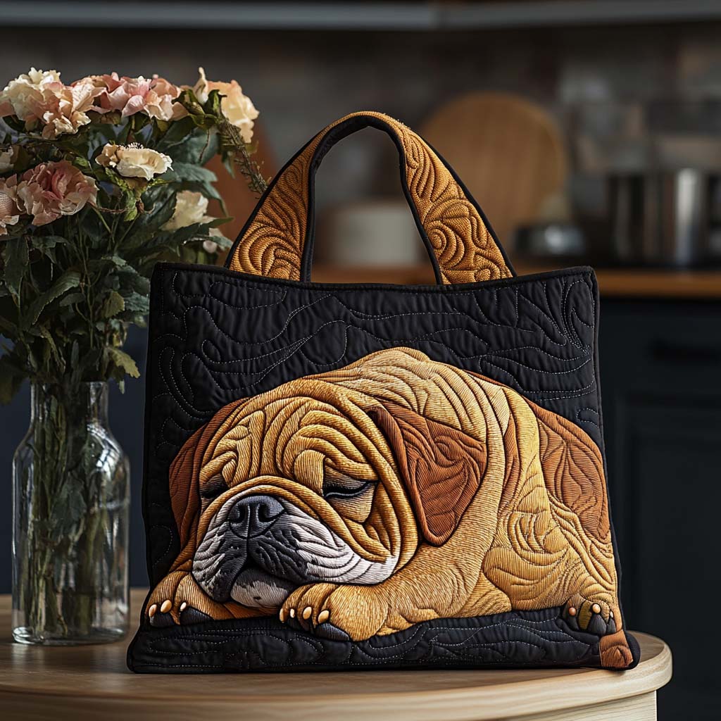 Charming Pup Dreams Quilted Tote Bag NCU0NT8803