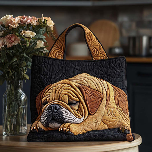 Charming Pup Dreams Quilted Tote Bag NCU0NT8803