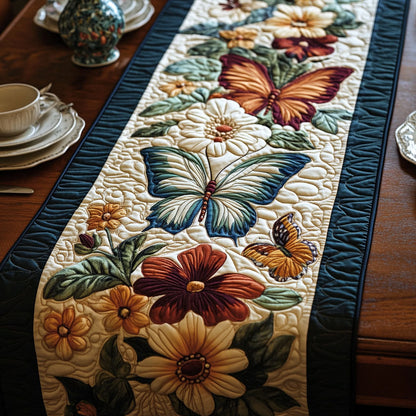 Chasing Butterflies Quilted Table Runner NCU0PT4097