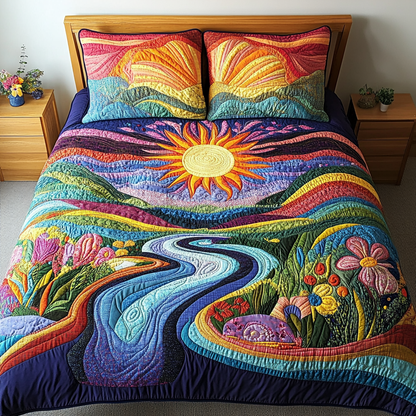 Chasing Sunlight 3-Piece Quilted Bedding Set NCU0DV3302
