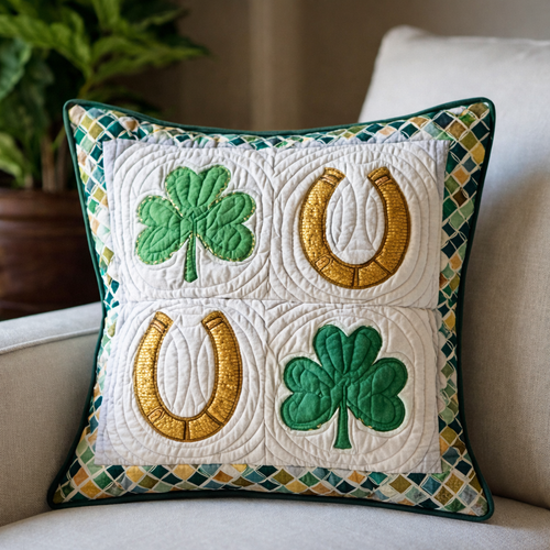 Jade Shamrock Dream Quilted Pillow Case NCU0HH1647