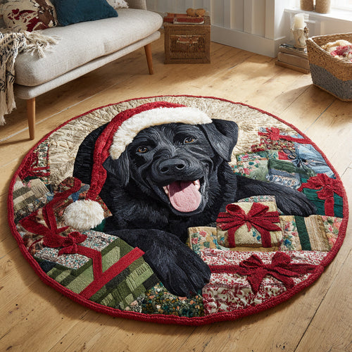 Cheer Black Lab Round Carpet NCU0HH1201