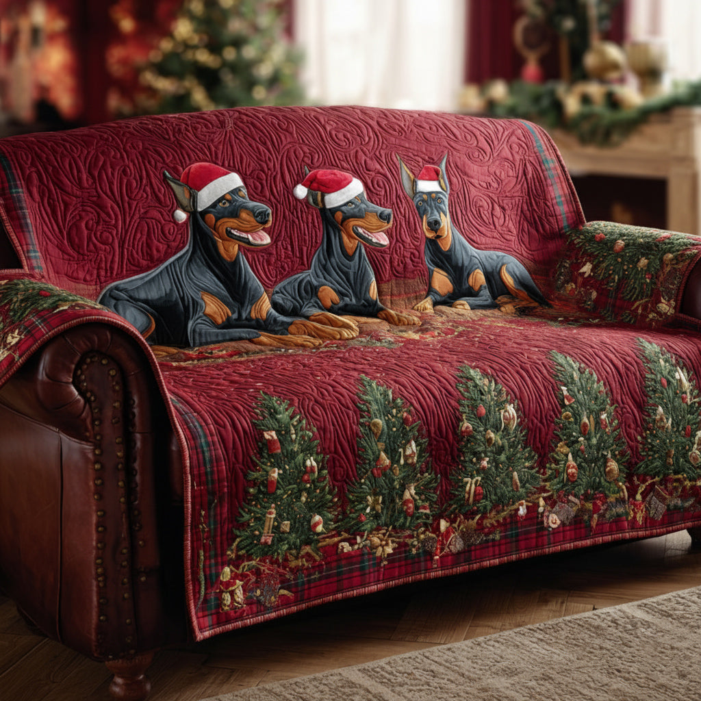 Cheer Doberman Quilted Sofa Cover NCU0HH1213