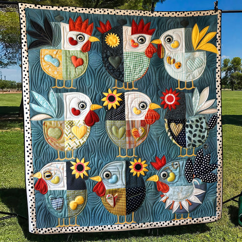 Cheerful Chicks Quilted Blanket NCU0TH866