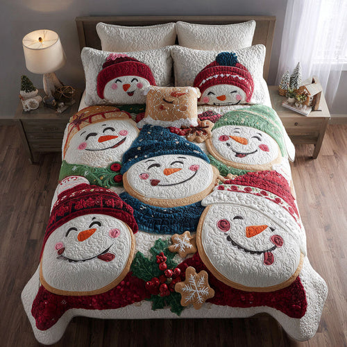 Cheerful Frost 3-Piece Quilted Bedding Set NCU0PT10510