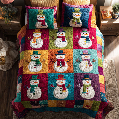 Cheerful Frost 3-Piece Quilted Bedding Set NCU0TV1065