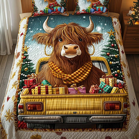 Cheerful Gift Ride 3-Piece Quilted Bedding Set NCU0NT2316