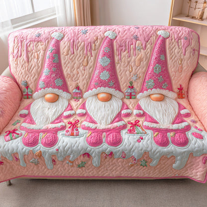 Cheerful Gnome Cabin Quilted Sofa Cover NCU0TD1045