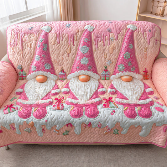 Cheerful Gnome Cabin Quilted Sofa Cover NCU0TD1045