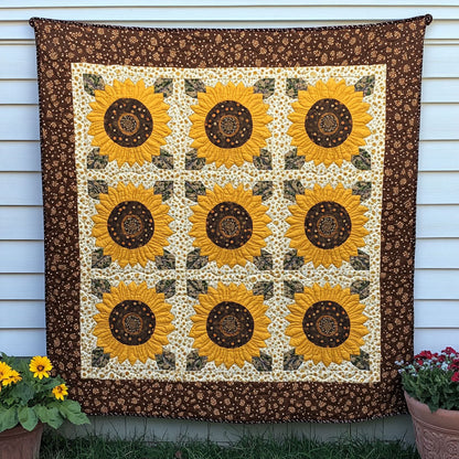 Cheerful Gold Quilted Blanket NCU0NT6861