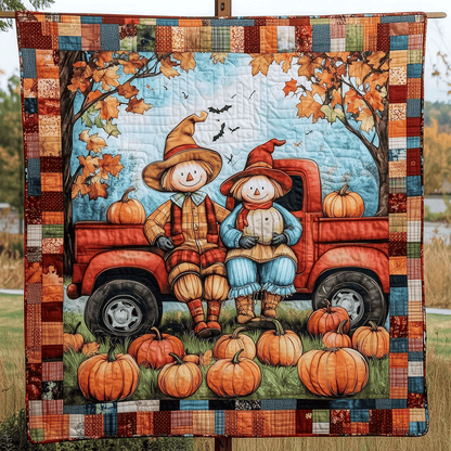 Cheerful Scarecrow Quilted Blanket NCU0TH1840