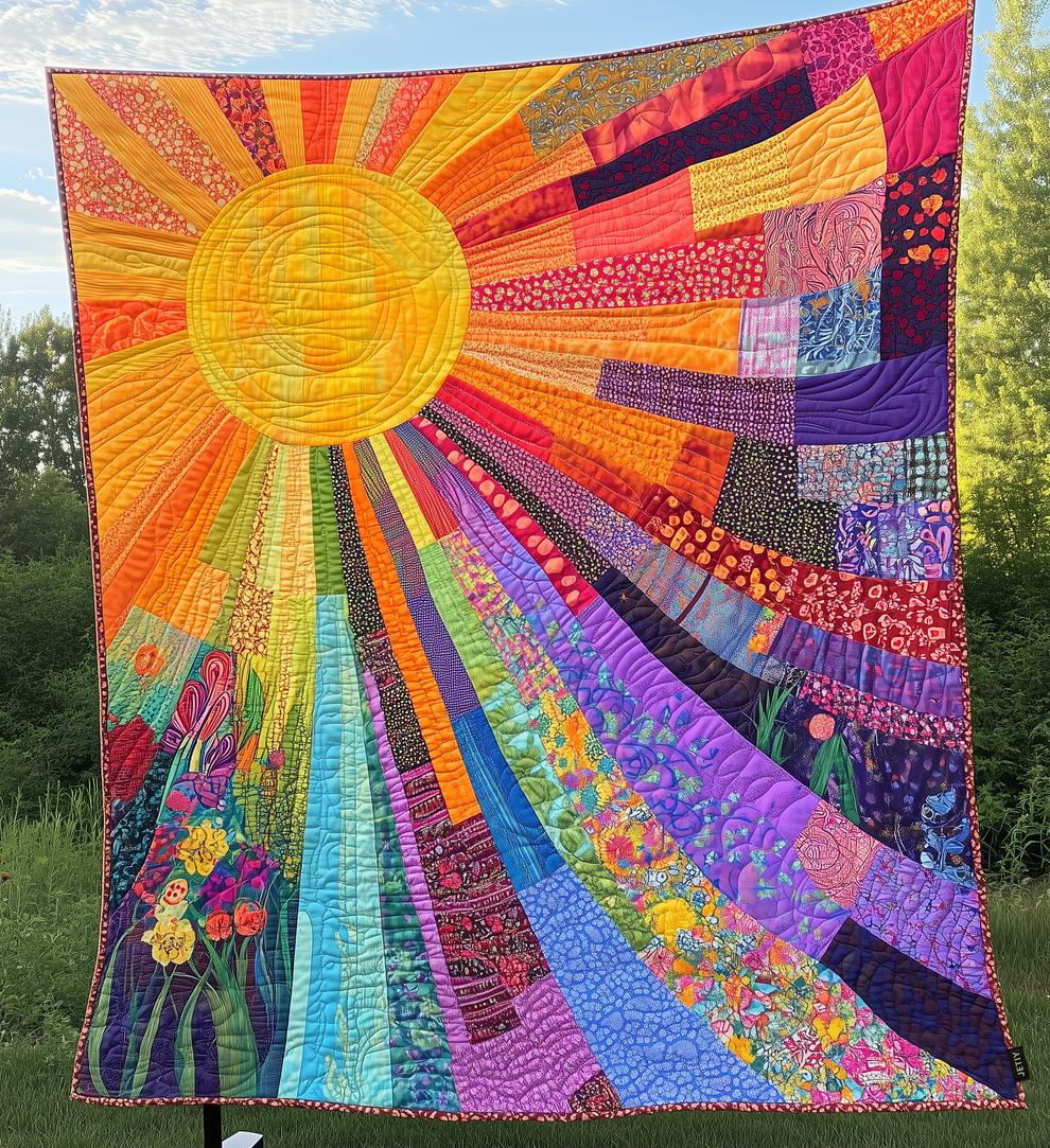 Liberty Sunshine Quilted Blanket NCU0PTT3120