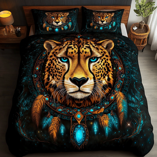 Cheetah Chase 3-Piece Quilted Bedding Set NCU0DK4059