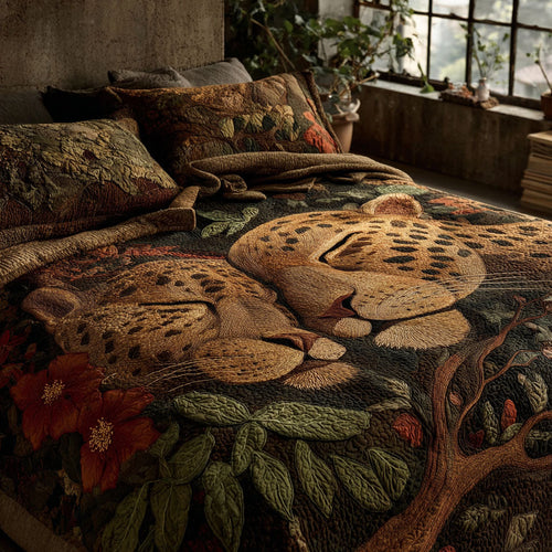 Cheetah Dreams 3-Piece Quilted Bedding Set NCU0PT11033