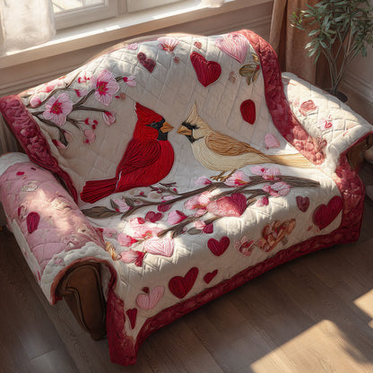 Cherry Blossom Love Quilted Sofa Cover NCU0PT10756