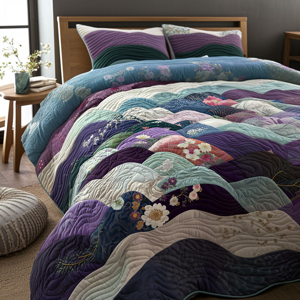 Cherry Grove 3-Piece Quilted Bedding Set NCU0PT6530