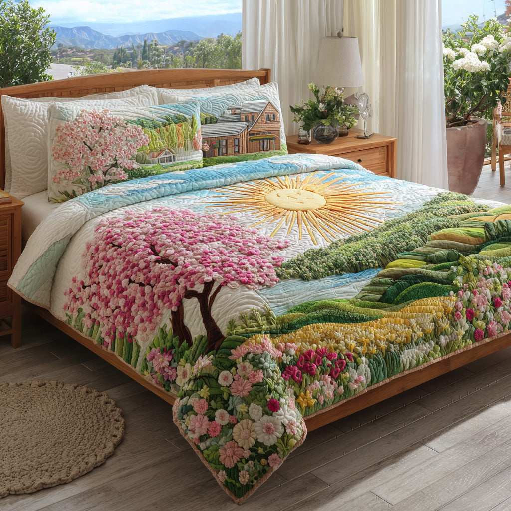 Cherry Valley 3-Piece Quilted Bedding Set NCU0VL3131