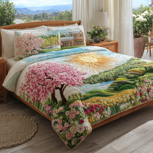 Cherry Valley 3-Piece Quilted Bedding Set NCU0VL3131