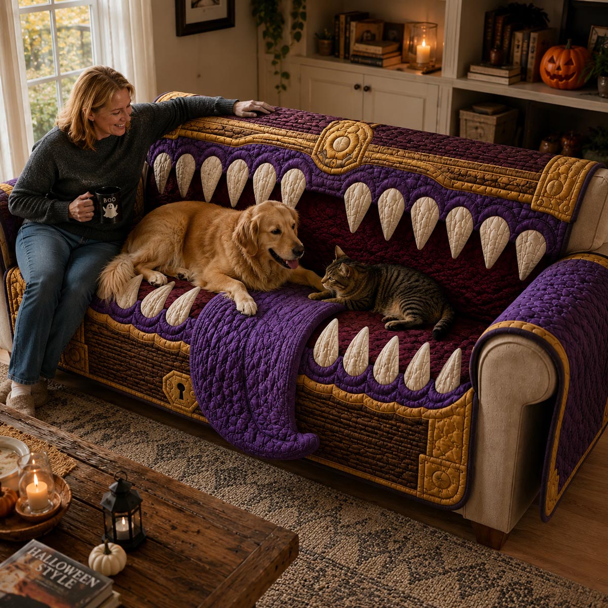 Chest Monster Quilted Sofa Cover NCU0DV9826