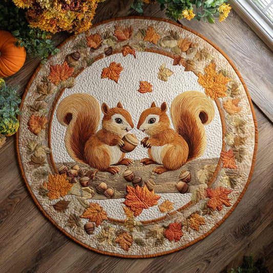 Chestnut Chaser Quilted Round Mat NCU0TD077