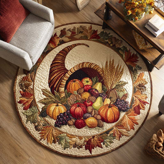 Chestnut Days Quilted Round Mat NCU0TD067