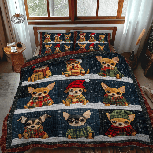 Chi Holiday Spirit 3-Piece Quilted Bedding Set NCU0TH2039