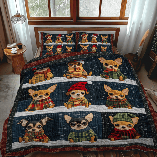 Chi Holiday Spirit 3-Piece Quilted Bedding Set NCU0TH2039