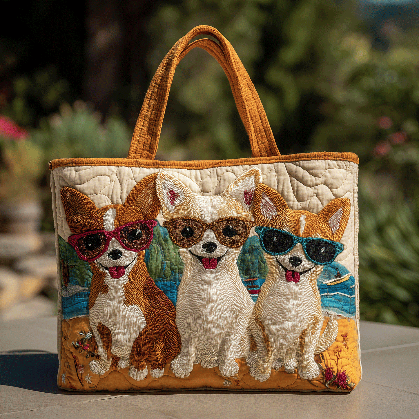 Chic Chihuahua Crew Quilted Tote Bag NCU0TH2779