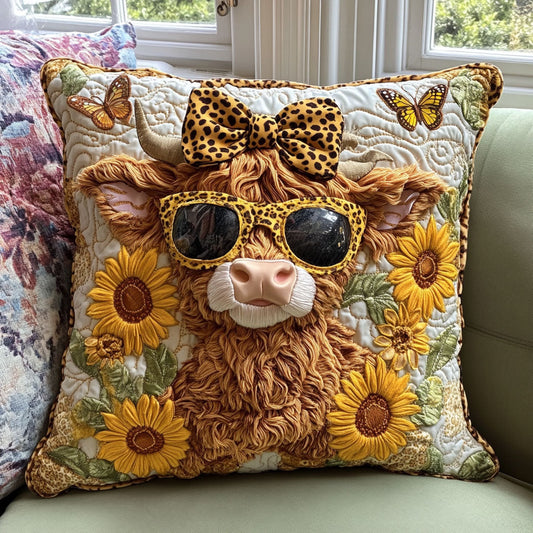 Chic Safari Cow Quilted Pillow Case NCU0NT5737