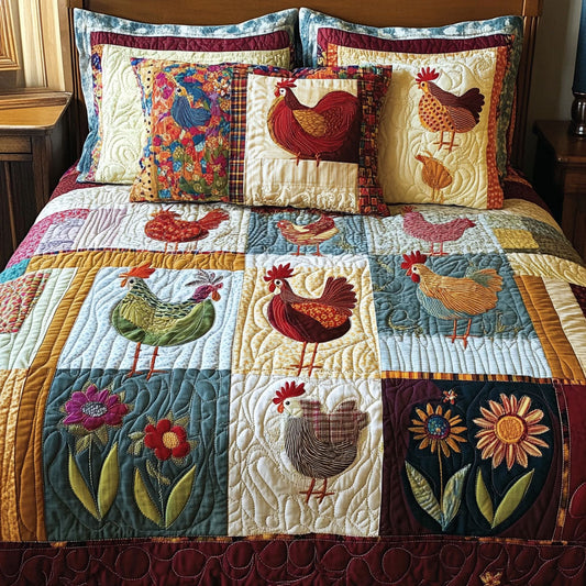 Chick Parade 3-Piece Quilted Bedding Set NCU0PT7417