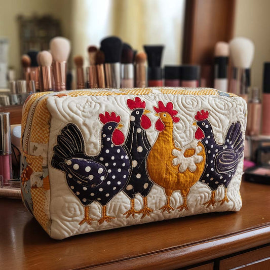 Chicken Bliss Quilted Makeup Bag NCU0NT10533